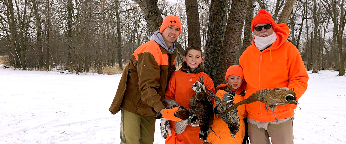 American Heritage Hunting Club Family hunting pheasants